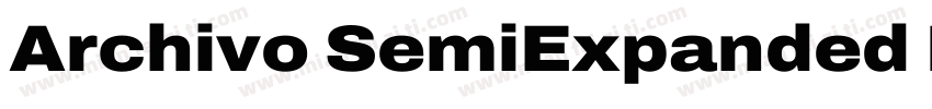 Archivo SemiExpanded Black字体转换